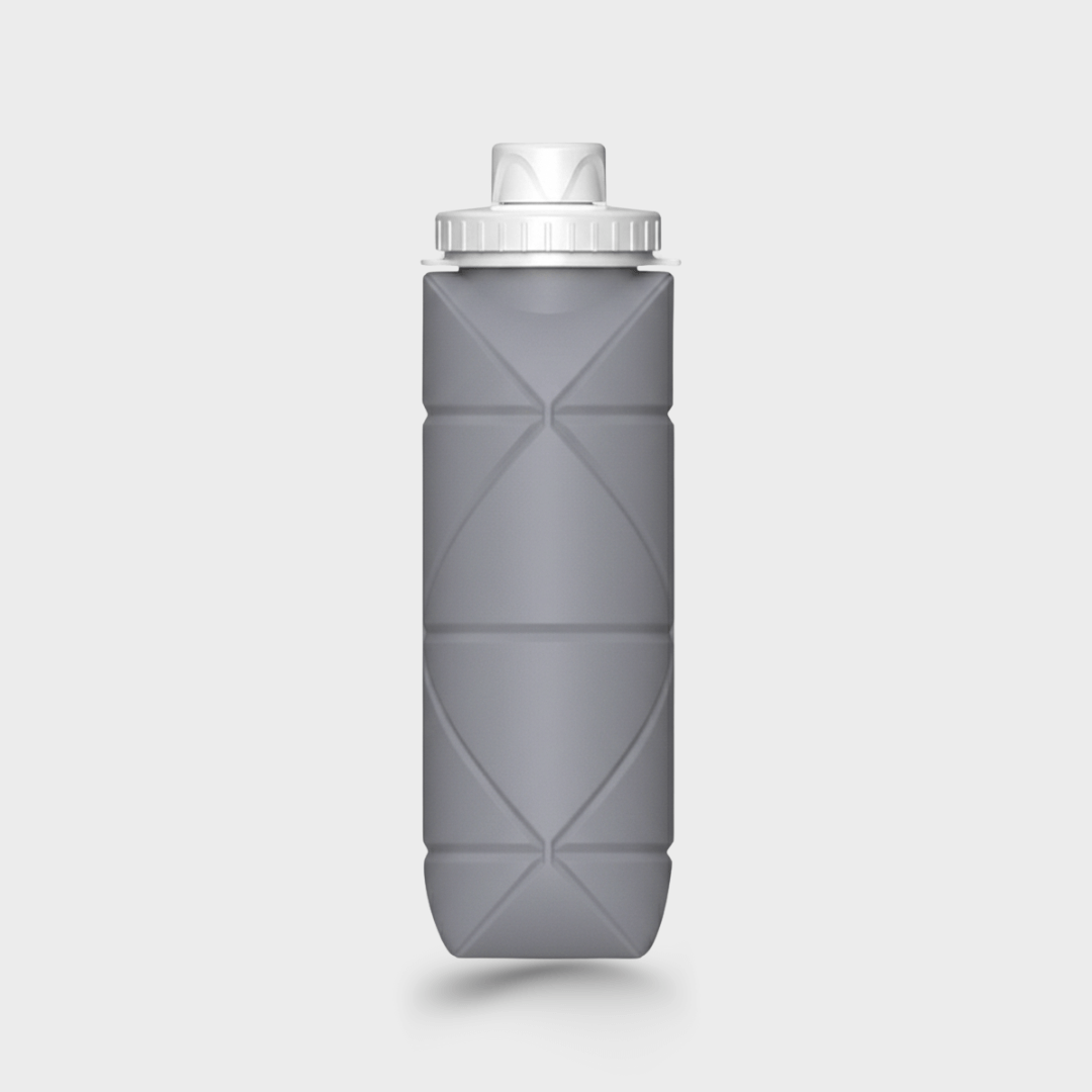 Silicone Folding Water Bottle ( Grey )