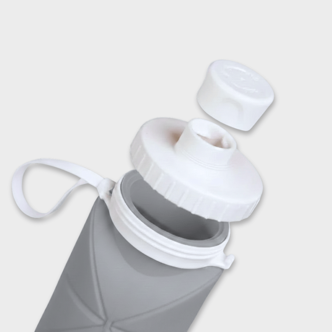 Silicone Folding Water Bottle ( Grey )