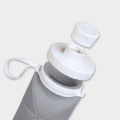 Silicone Folding Water Bottle ( Grey )