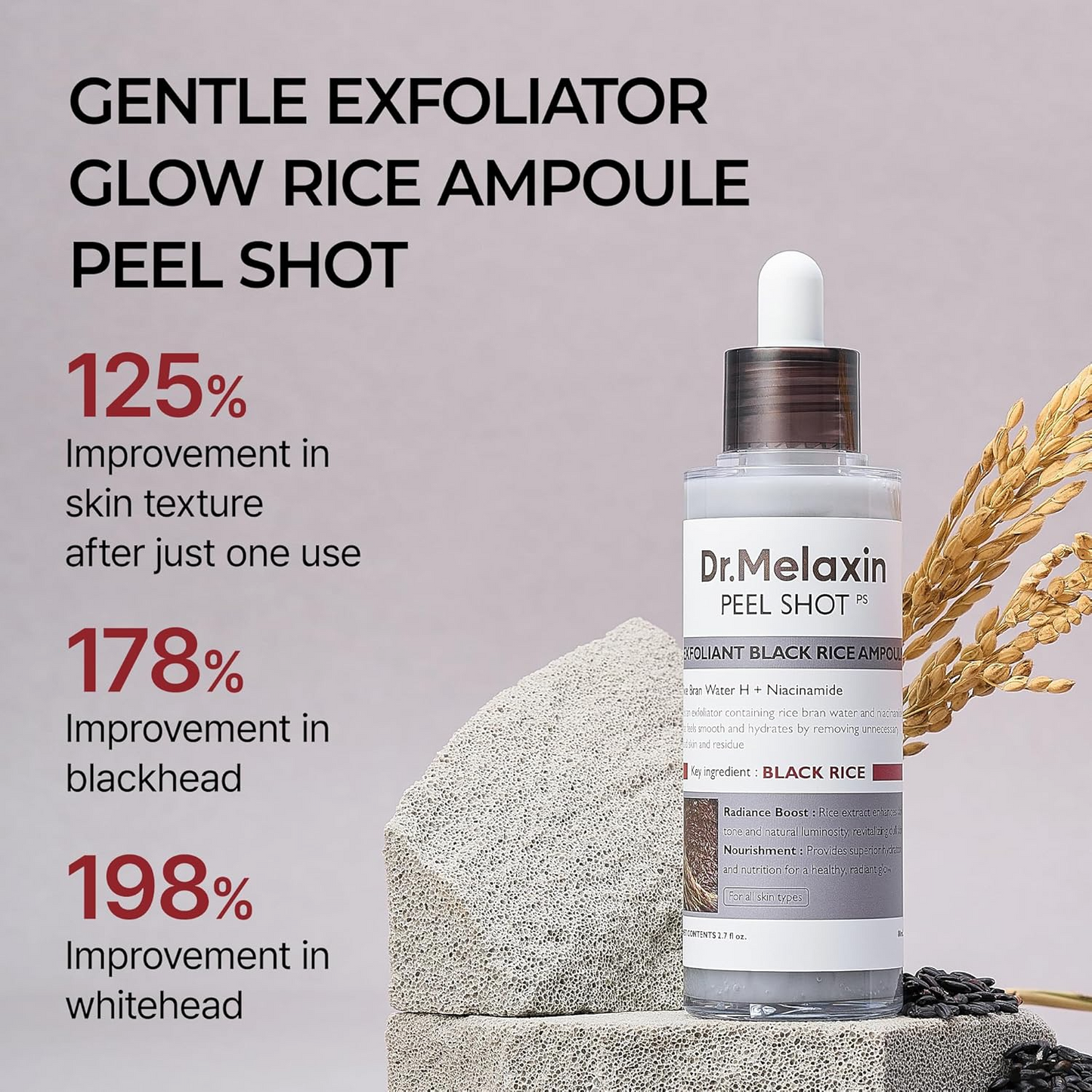 Pack of 2 Dr. Melaxin Peel Shot Exfoliant Rice Ampoule
