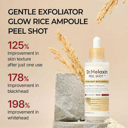 Pack of 2 Dr. Melaxin Peel Shot Exfoliant Rice Ampoule