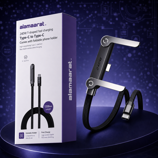 Fast Charging Foldable Phone Holder Cable