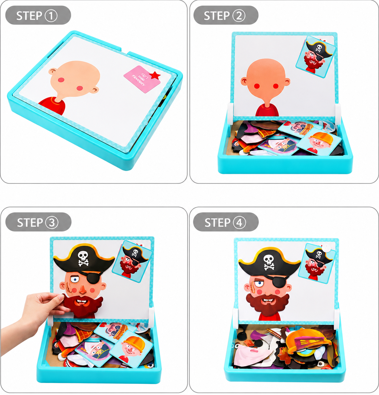 Magnetic Pieces Fun Face Puzzle