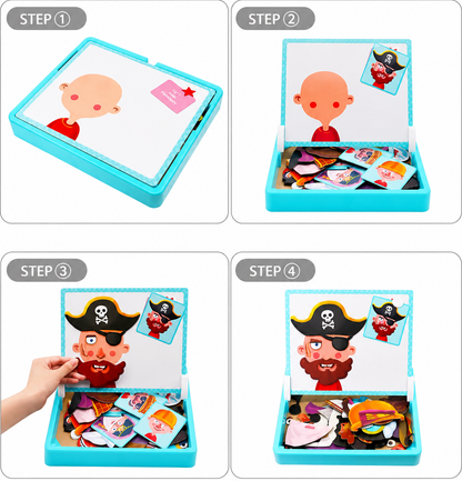 Magnetic Pieces Fun Face Puzzle