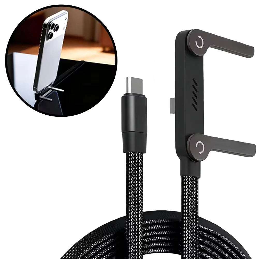 Fast Charging Foldable Phone Holder Cable